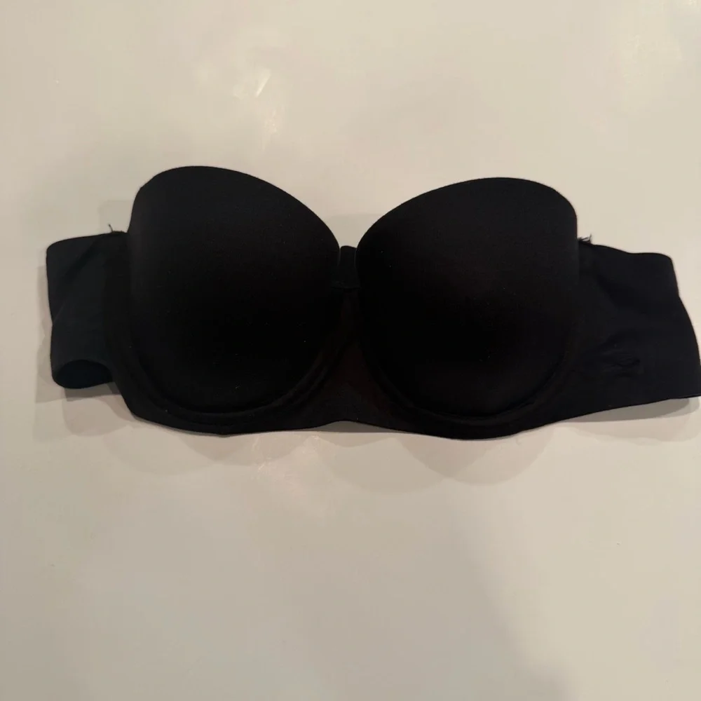 Aerie Black Strapless Bra Smooth Minimal Essential 34A
